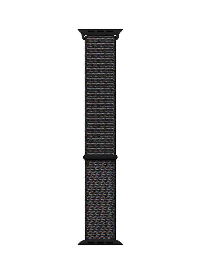 NIBEMINENT Sports Loop Replacement Wrist Band For Apple Watch 44mm Black Sport  - Image 1