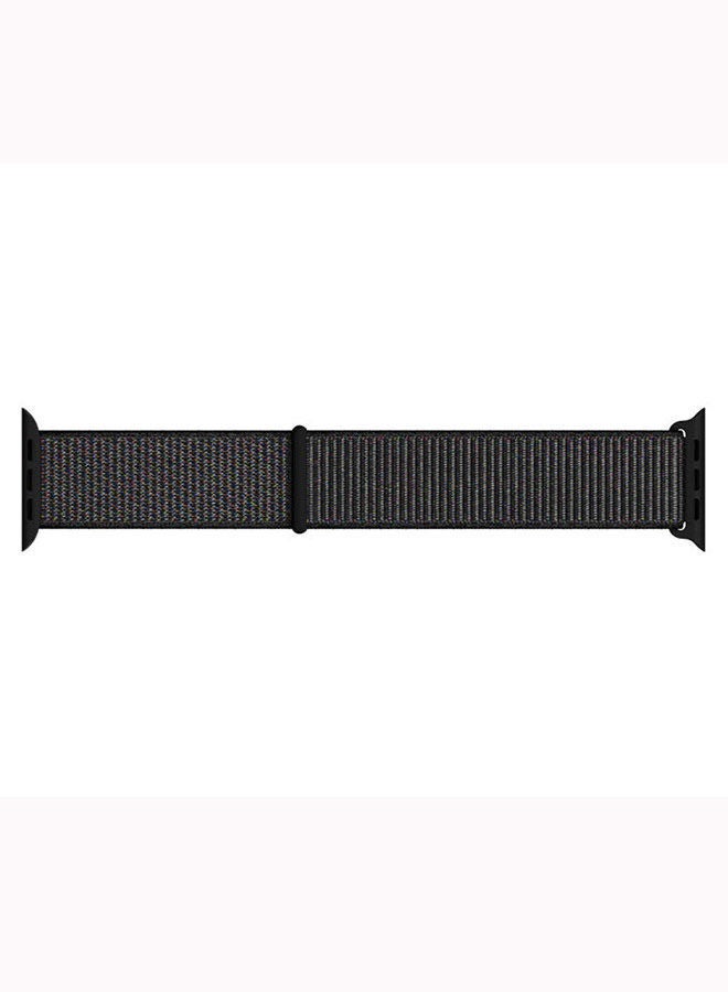 NIBEMINENT Sports Loop Replacement Wrist Band For Apple Watch 44mm Black Sport  - Image 5