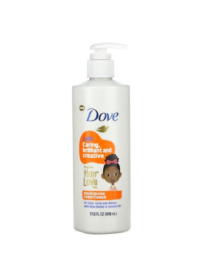 Dove, Kids Care, Nourishing Conditioner, For Coils, Curls and Waves, 17.5 fl oz (518 ml)