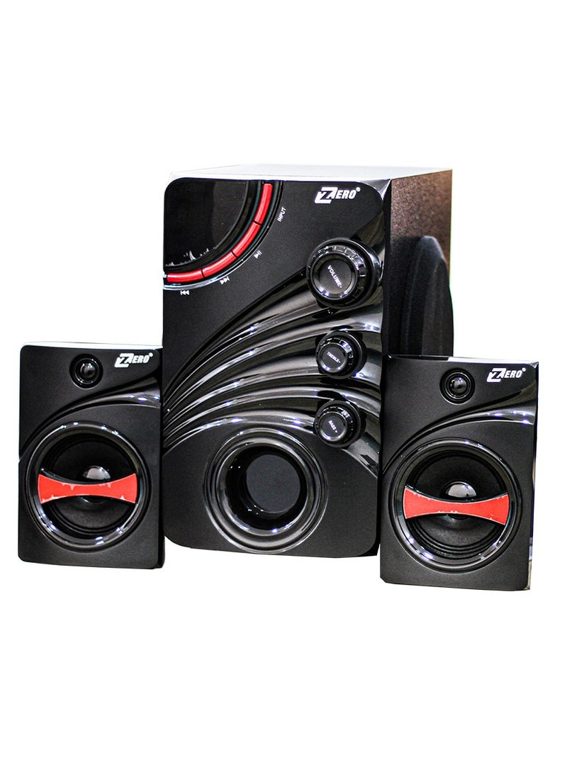 زيرو - صب ووفر مزود بتقنية البلوتوث - منفذ بطاقة الذاكرة - منفذ USB وريموت موديل ZR-3050 - Image 1