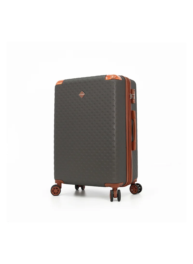 TITAN Hardshell Luggage Trolley Bag 3 Pieces Set With Beauty Case,Green (BC-12",S-20",M-24",L-28")