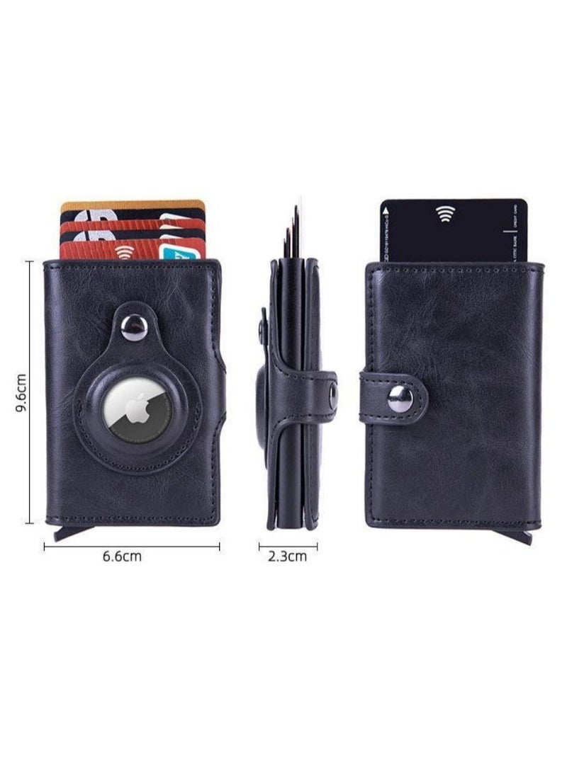 In Air - Rfid Card Holder Men's Wallet Small Leather Ultra-Thin Wallet Airtag Air Tag Mini Wallet - Image 1
