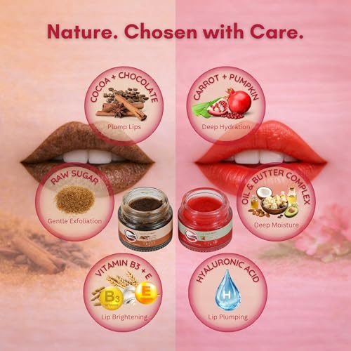Greenviv Coffee & Cinnamon Lip Scrub + Aloe Vera & Pomegranate Lip Mask for Dark Lips & Tanning, Removes Dead Skin & Smoothens Lips | 20 g, Pack of 2 - Image 4