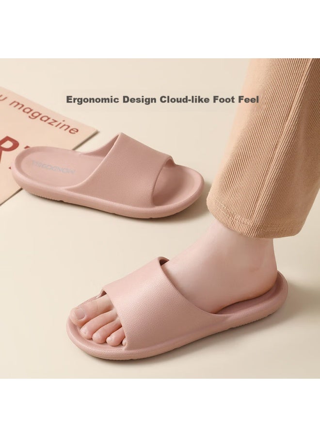 Mondobell Antibacterial Slippers Simple Women's Slippers Lightweight Soft Home Bathroom Slippers Dirty Pink 37-38 - Image 2