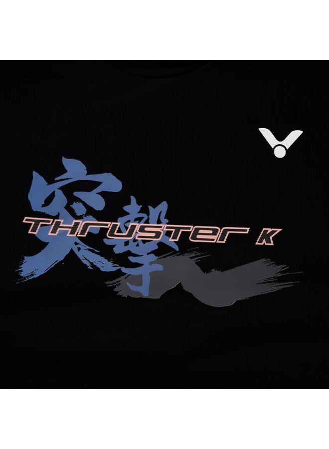 Victor Badminton Short-Sleeve T-Shirt T-39005C, Black, Breathable Style, Size L - Image 2