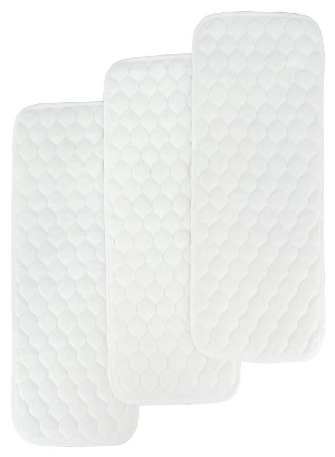 BlueSnail Quilted Thicker Waterproof Changing Pad Liners,3 Count(Snow White 13” x 27”) - Image 5