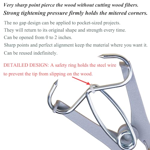 Feiyang Miter Spring Clamps Kit for Woodworking,Picture Frames,Wood Trim,Moldings - Image 3