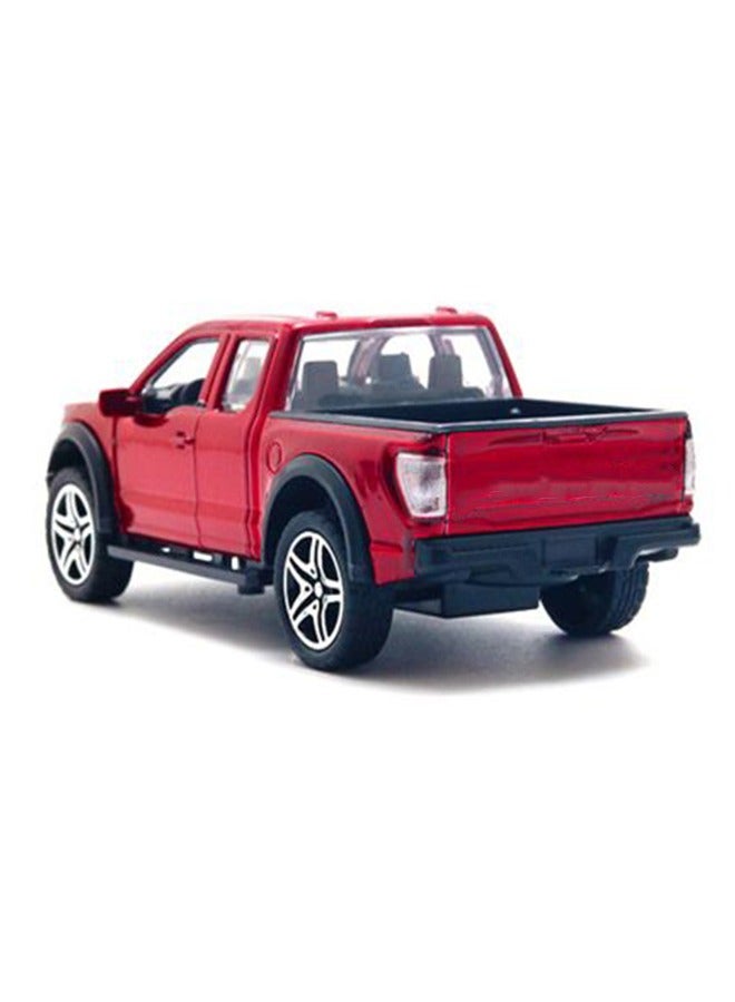 HALAMODO 1:36 Alloy Off-Road Pickup Truck Model , Pull-Back Toy Car , Model Car for Kids Boy Girl Gift , Collectible Display , Red - Image 3