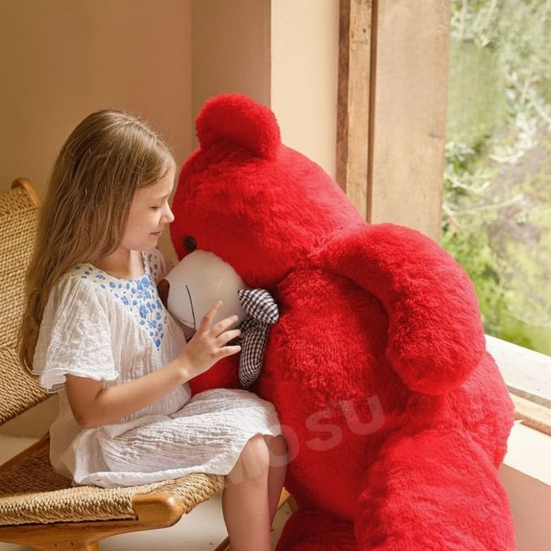 MOSU Giant Teddy Bear 6 Feet Big Red Stuffed Animal Stuffed Bears, Valentines Teddy Bear Gift for Women Girlfriend Boyfriend, Soft Lifesize Bear Plush for Girl Boy, Plush Gift for Kids (6 Feet) - Image 4