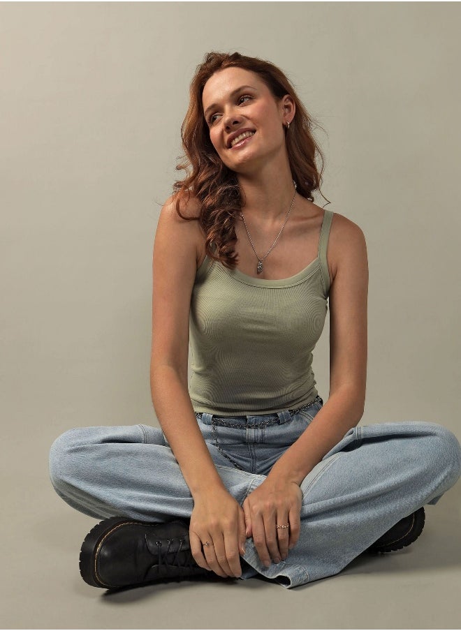 American Eagle - AE Cropped Classic Tank Top - Image 1