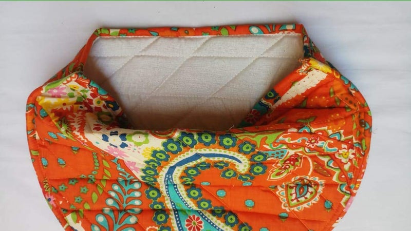 Malan Bai Mandala Tea Cozy Cover Orange Hand Block Winter Tea Cozy Cotton Tea Kettle Warmer Pot Cover Hot Coffee Cover Handamde Kitchen Décor Brand: Malan Bai - Image 3