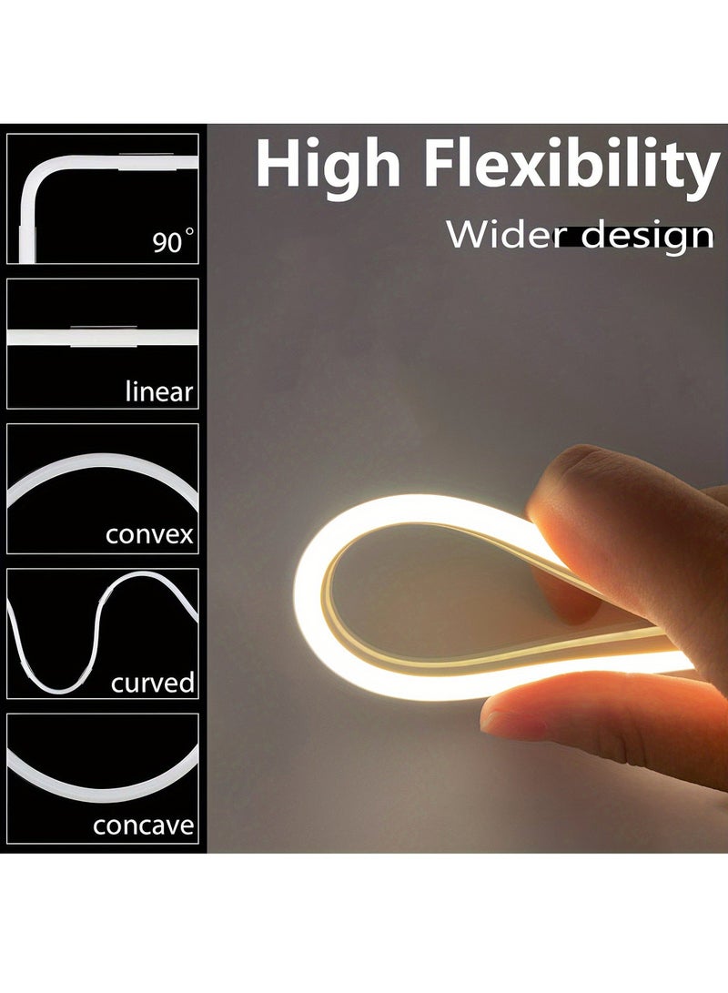 HOMESTAR 3M - Touch Control LED Neon Lights Strip, 5V 3000K USB Powered Dimmable Rope Lights, Waterproof Flexible Strip Light for Indoor Outdoor DIY Decor (Warm White) - Image 5