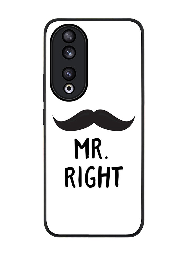 Stylizedd Rugged Black edge case for Honor 90 5G, Slim fit Soft Case Flexible Rubber Edges Anti Drop TPU Gel Thin Cover -  Mr. Right - Image 1