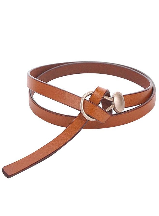 ايسي حزام نسائي من الجلد، حزام أنيق رفيع، حزام خصر جلدي بربطة، حزام مزخرف معقود - Image 1