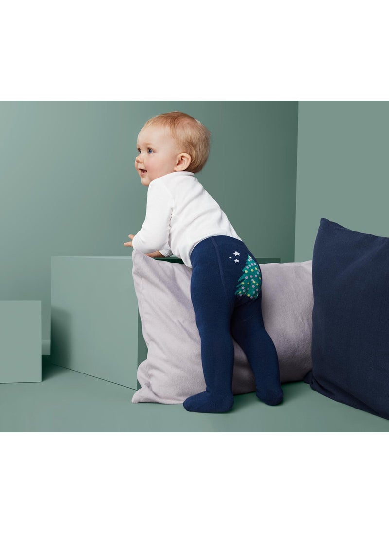 Tchibo Toddlers Girl 3 Pcs Tights, Navy  - Image 1