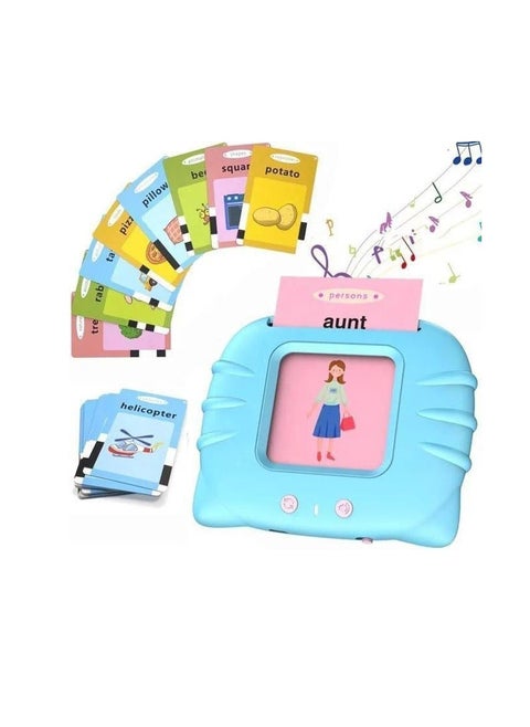 Preschool Educational Card Reader Toy, Smart Electric Learning Toy for Kids to Learn Languages ​​and Read Words (Multicolor), 1 Pack H