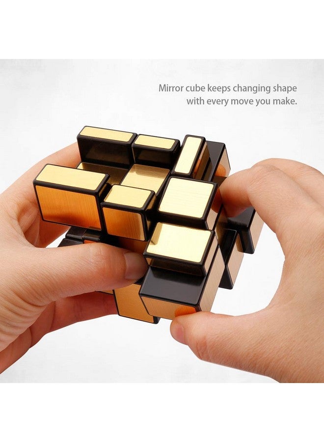 مكعب سحري ملتوي بمرآة ذهبية 3×3، ألعاب - Image 3