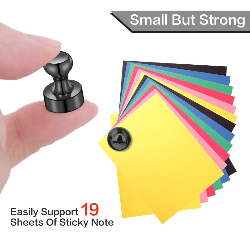 LOVIMAG Fridge Magnets 20Pcs Refrigerator Whiteboard Small Strong Magnet Classroom Kitchen Accessories Decorative Locker Set Decor Must Haves Office Calendar Refrigerador Magnetic Cute Crafts Black - Image 4