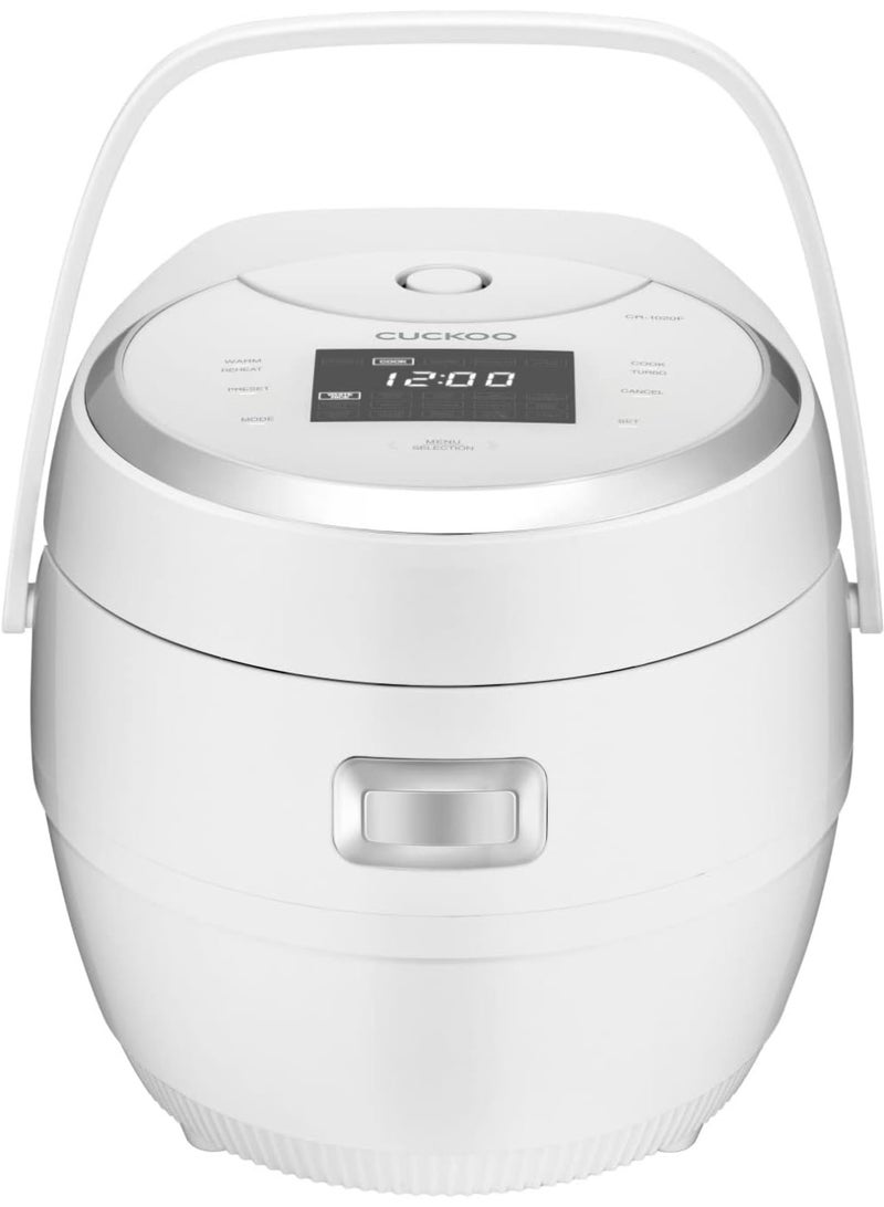 كوكو طباخة أرز ومبخرة كوكو CR-1020F – تحتوي على 14 برنامجًا، وظيفة التيربو والإبقاء على السخونة، مؤقت، وعاء داخلي غير لاصق، وظيفة التنظيف التلقائي – سعة 1.8 لتر (تكفي 10 حصص) – بقدرة 890 واط – باللون الأبيض.     Ask ChatGPT - Image 5