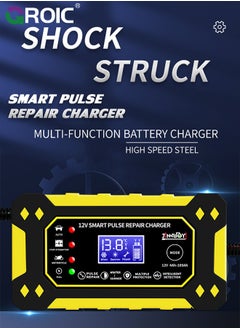 GROIC 6A 12V Car Battery Charger, Fully-rugged Quick Battery Charger Monitor Maintain Battery Suitable for for Cars, Truck, Motorcycles, Lawn Mower Most Lead-Acid Battery, Dry, Water and Gel battery  - Image 2