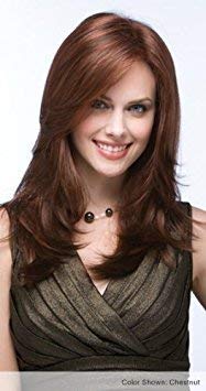 Amore BRANDI Monofilament Wig Collection by Rene of Paris and Wig Lift Comb  DARK CHOCOLATE  Bundle 2 Items