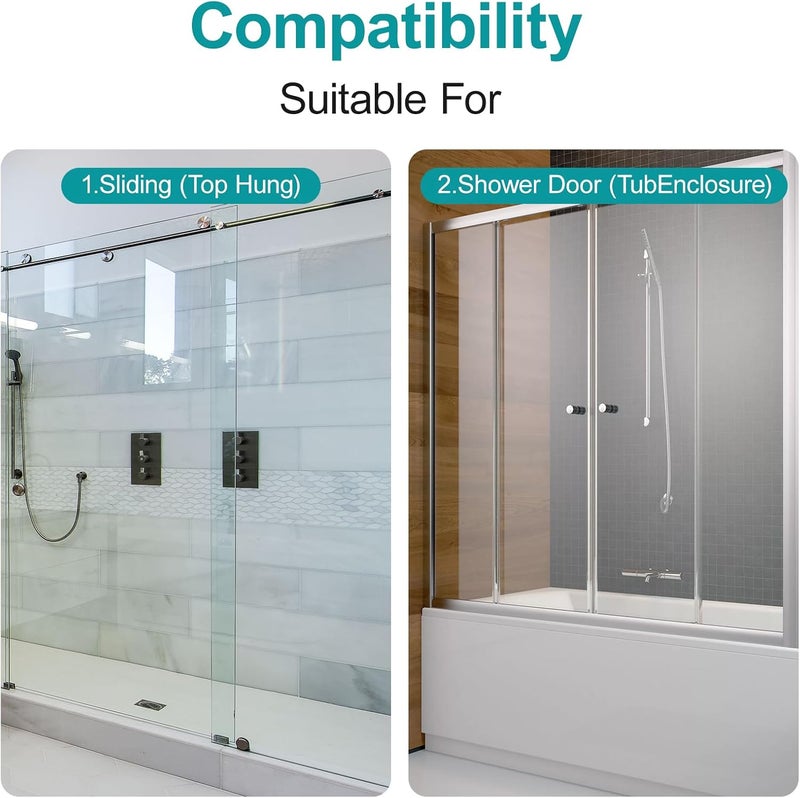 VYH M6219 Sliding Shower Door Bottom Track (Top-Hung Shower Door Track), Suitable for 7/16-inch Thick Glass, 1/2-inch Channels, Glass Shower Door Plastic Track M6219 (1 Pack) - Image 4