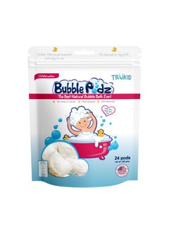 TruKid Bubble Podz Bubble Bath For Baby & Kids Gentle Refreshing Bath Bomb For Sensitive Skin Ph Balance 7 For Eye Sensitivity Natural Moisturizers And Ingredients Watermelon (24 Podz)  - Image 1