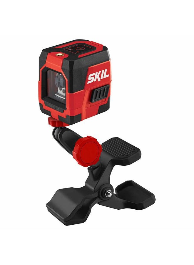 SKIL 50ft. Red Self-Leveling Cross Line Laser Level with Horizontal and Vertical Lines, Rechargeable Lithium Battery with USB Charging Port, Clamp & Carry Bag Included - LL932301 - Image 2