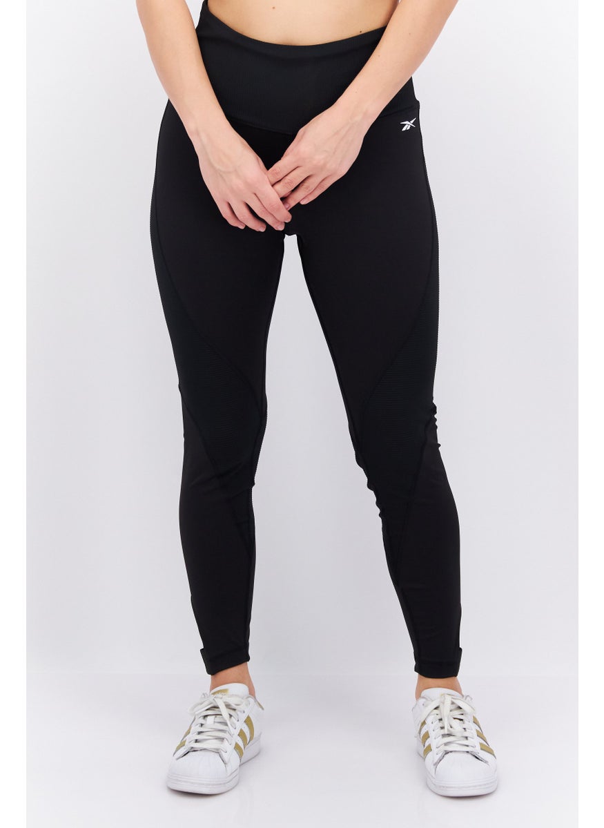 Reebok Women Tight Fit Training Leggings, Black  - Image 1