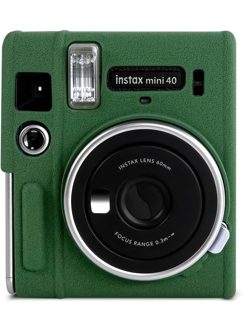 Rieibi Rieibi Mini 40 Case  Silicone Protective Case for Fuji Instax Mini 40 Instant Camera  Soft Rubber Lightweight Case for Fujifilm 40  Green  - Image 1