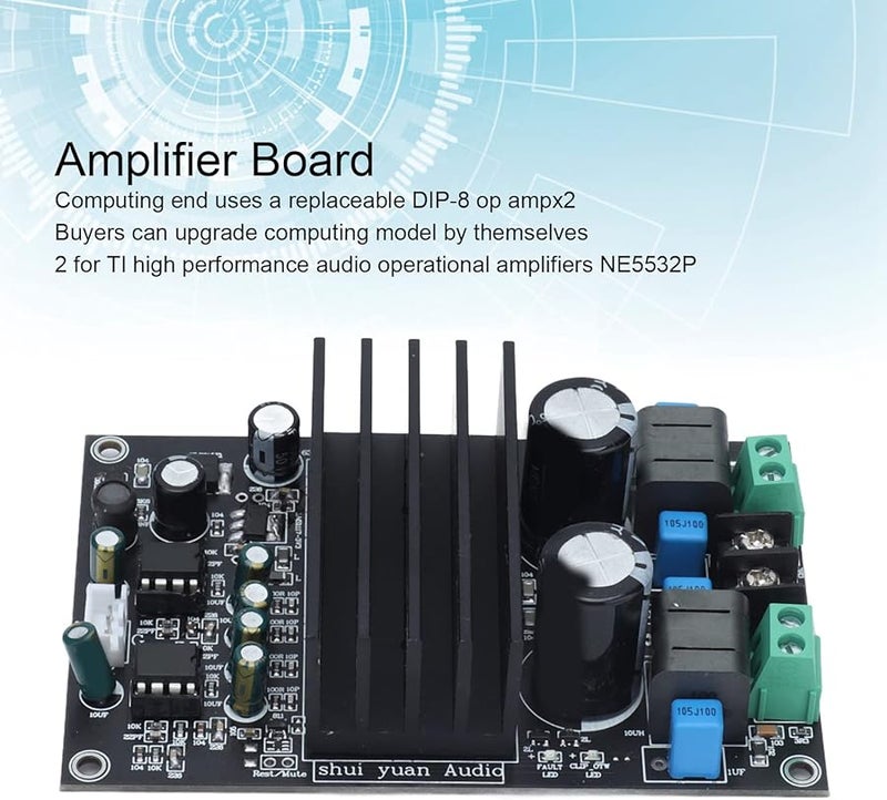 TPA3255 Digital Amplifier Module Aluminum Alloy 2 0 Power Amplifier Board For Speaker System - Image 3