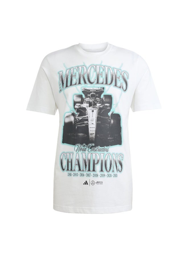 اديداس تيشيرت أديداس أبيض رجالي بأكمام قصيرة