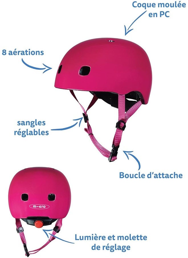 Micro - Micro Raspberry PC Kids Helmet (Small) | Kids Helmet | Kick Scooter Helmets | Sports Helmet for Kids | Helmet with Adjustable Straps | Riding Kids Helmet | Kids Safety | Helmet for Kids - Image 1