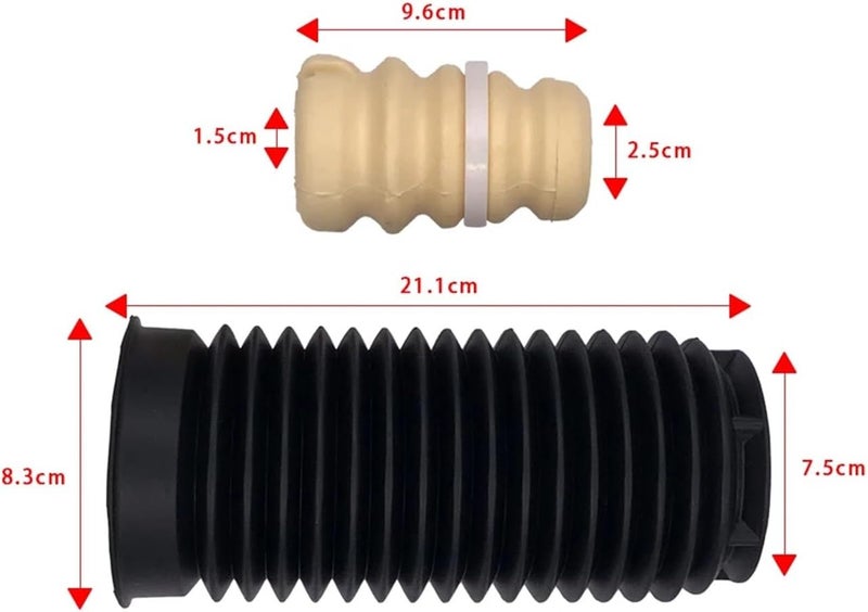 DEMULAX Car Front Shock Absorber Buffer Rubber Boot Set - Image 2