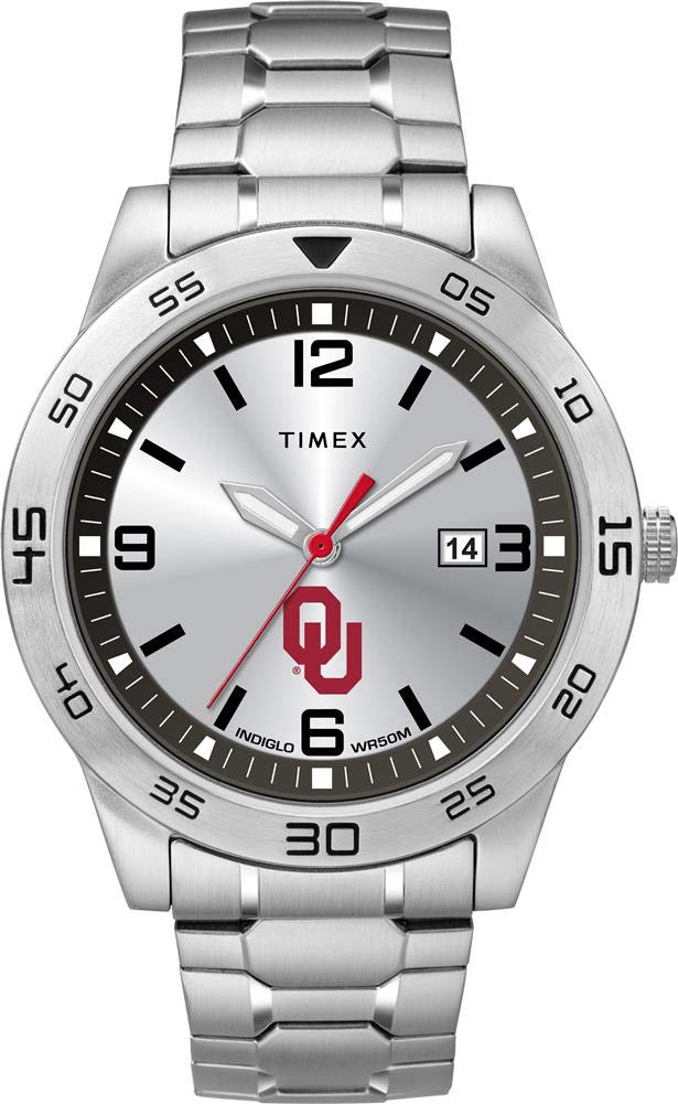 Timex Tribute Men's Collegiate Citation 42mm Watch – Oklahoma Sooners with Stainless Steel Expansion Band - Image 1