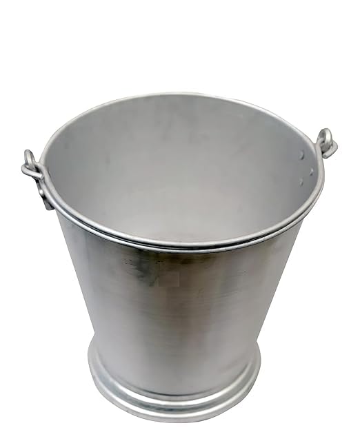 SHOPSIDEX Aluminium Bucket Multipurpose Balti with Handle Specially Made for Home and Restaurant BALTI for Kitchen Domestic 10 Litter