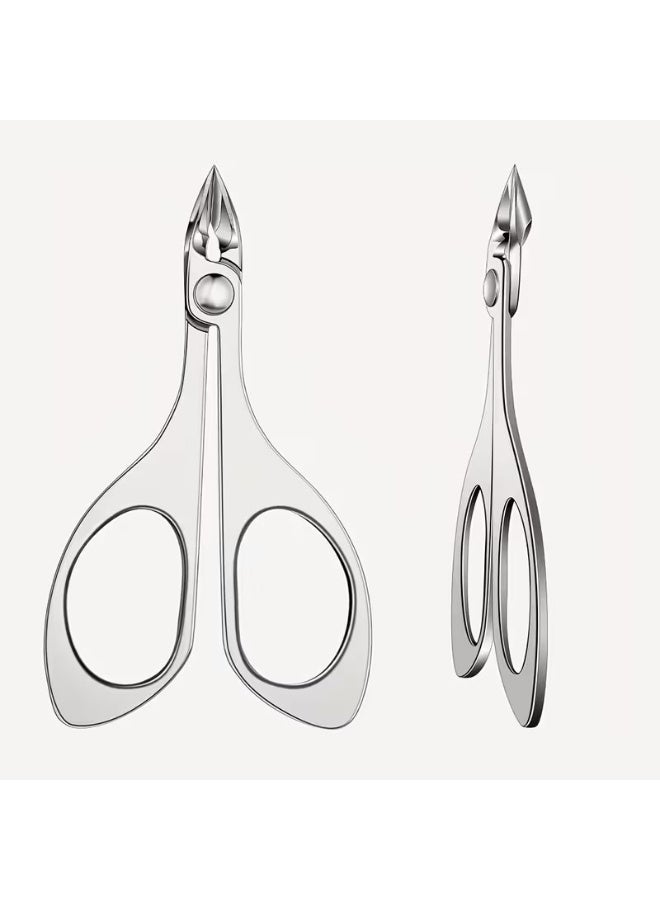 Rozino 1 PC Stainless Steel Cuticle Scissors, Ergonomic Butterfly Handle, Professional Manicure Pedicure Trimmer - Image 3