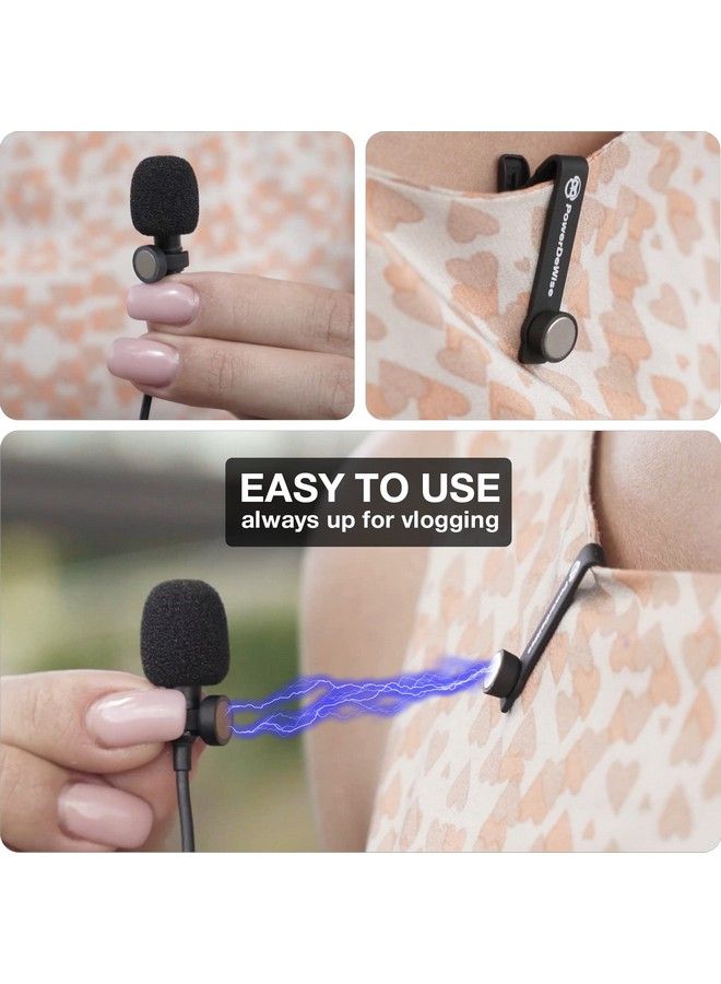 PowerDeWise Magnetic Lavalier Microphone Clip 6Mm Rotatable Lapel Unique Replacement Tie Shirt Clip - Image 4