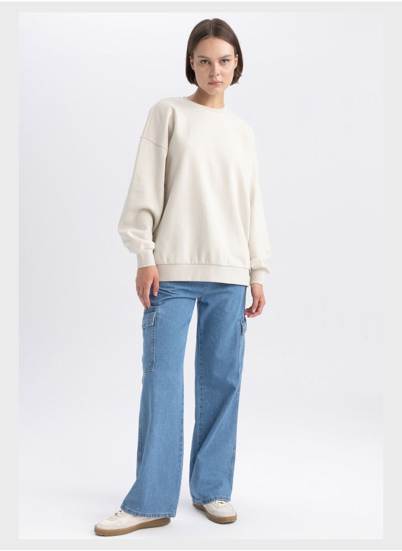 DeFacto - Crew Neck Sweatshirt - Image 1