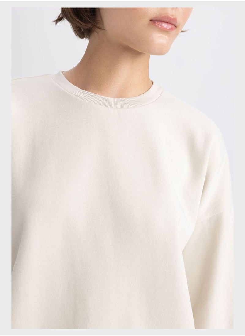 DeFacto - Crew Neck Sweatshirt - Image 1