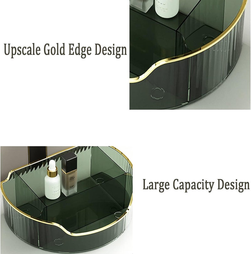 Calyrex Clear Makeup Brush Holder Organizer Acrylic 4-Slots Cosmetic Brushes Storage Organizer for Vanity Countertop - Image 2