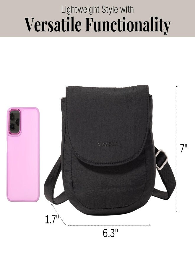 Baggallini Swift Flap Mini Crossbody - 6.3"x7" Lightweight Small Travel Purse with Crossbody Strap and RFID - Image 3
