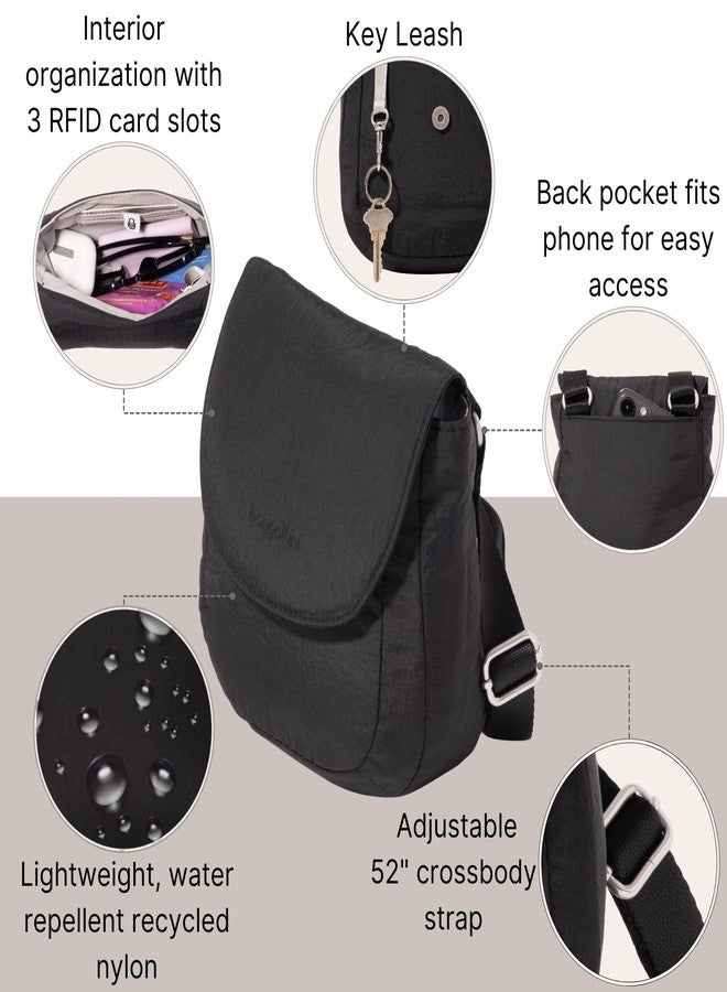Baggallini Swift Flap Mini Crossbody - 6.3"x7" Lightweight Small Travel Purse with Crossbody Strap and RFID - Image 2