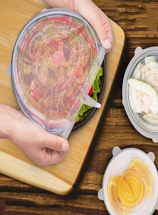 Hotfix Silicone Lids | Meal Prep Lids | Microwave Lids | Flexible Reusable Stretchable Lids | Utensils, Bowls, Dishes, Plates Jars, Cans, Mugs, Food Safety and Freezer Safe (Set of 6) - Image 5