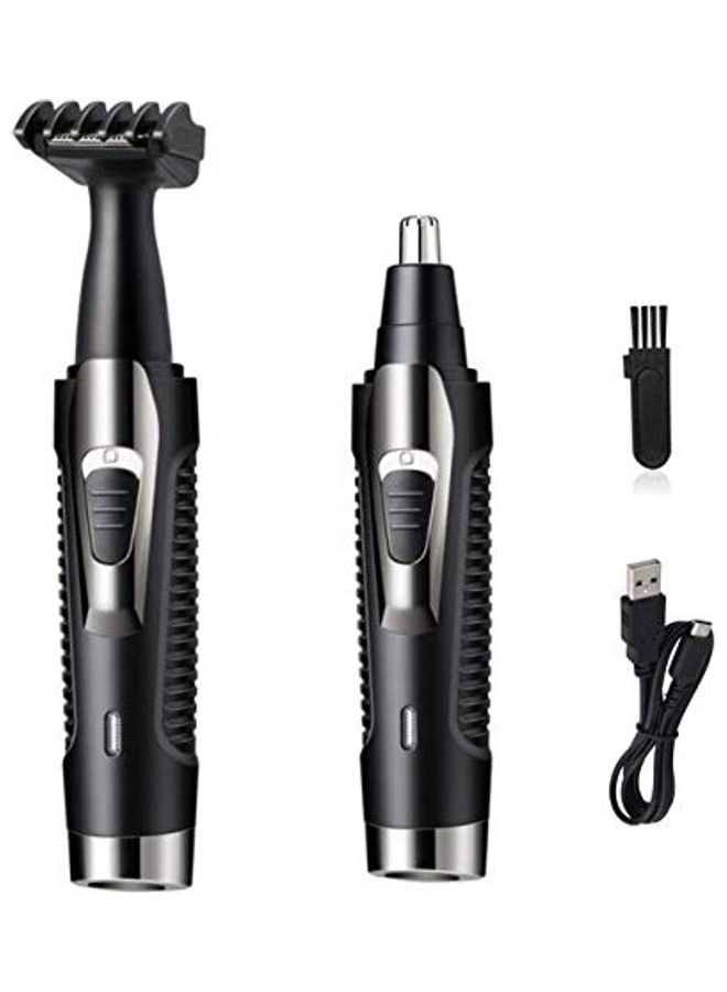 NIBEMINENT Ear And Nose Hair Trimmer Black/Silver - Image 1