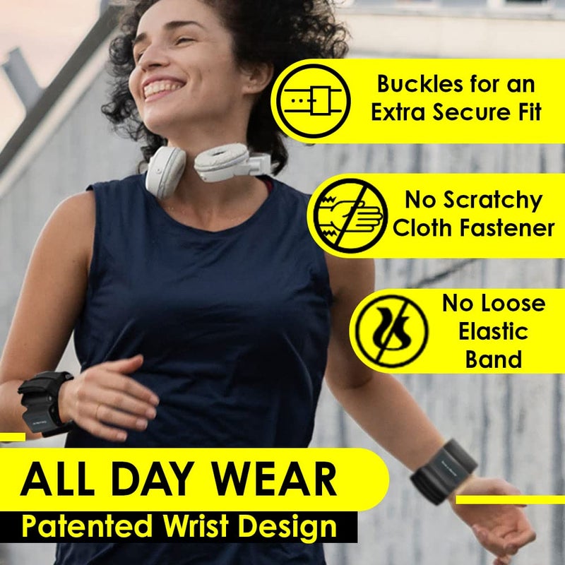 Tone-y-Bands Cardio Wrist Weight for Arm Toning, 2 lb, Large, Black - Image 4