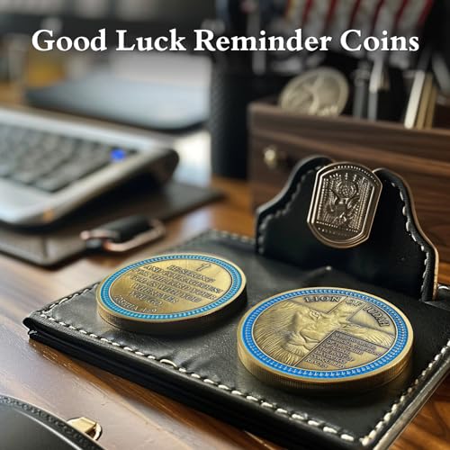IELCJJ Rare Lion of Judah Challenge Coin - Joshua 1 9 Be Strong and Courageous Prayer Coin - Art Pocket Bible Verses Christian Coins - Good Luck Religious Gifts for Men Women - Image 5