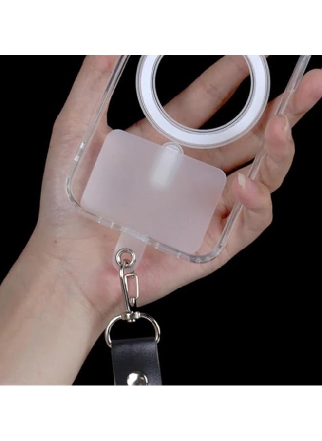 SOLDOUT - 10 PCS Clear Lanyard Tabs For Mobile Phone Tether Card Universal Cord Gasket Clip Loop Hole Hanging Strap Patches (Pack of 10) - Image 1