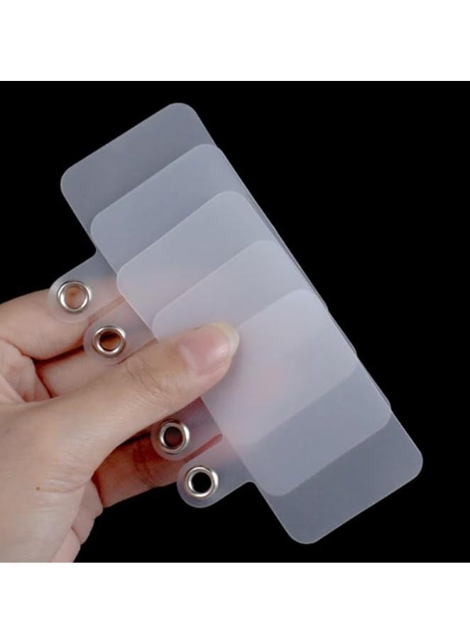 SOLDOUT - 10 PCS Clear Lanyard Tabs For Mobile Phone Tether Card Universal Cord Gasket Clip Loop Hole Hanging Strap Patches (Pack of 10) - Image 1