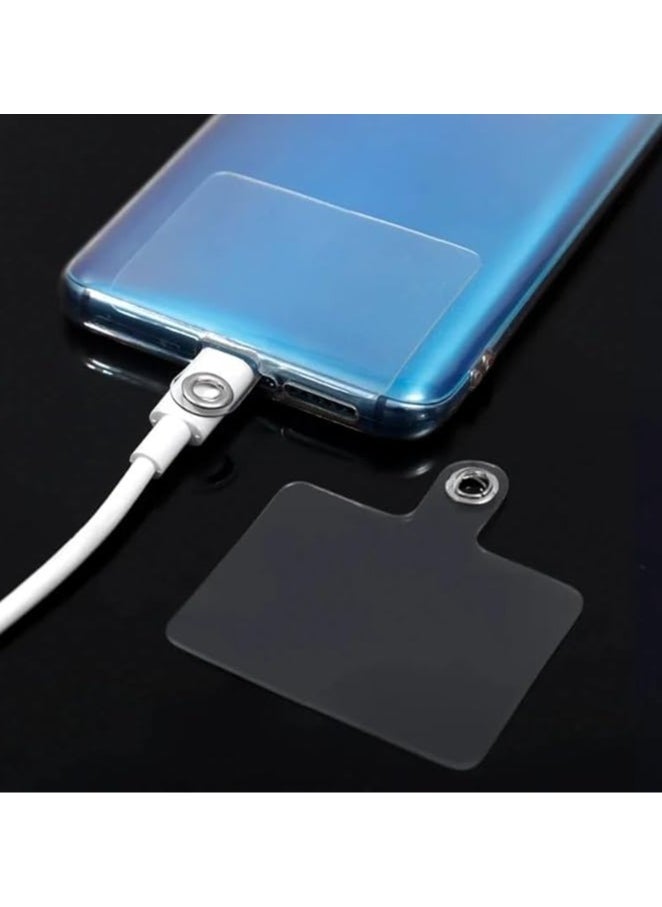 SOLDOUT - 10 PCS Clear Lanyard Tabs For Mobile Phone Tether Card Universal Cord Gasket Clip Loop Hole Hanging Strap Patches (Pack of 10) - Image 1